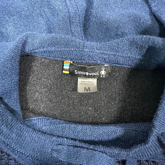 Smartwool Hoodie M | Navy Thermal Knit | Merino Wool Blend | MSRP $140 - Picture 3 of 7